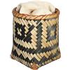 Wicker Basket Waste Paper Bin Cestino Porta Carta Intrecciato Canestro Piante