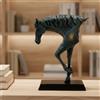 Scultura di Cavallo con Piedistallo Astratto Statua di Cavallo con Piedistallo