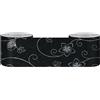 Bordo Adesivo Muro PVC Impermeabile Cucina Bagno Greca Carta Parati Nero 15x500