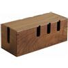 Scatola Passacavi in Legno Marrone Copri Ciabatta Elettrica Rustico per