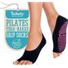 Calze per Donna Yoga Pilates anti Scivolo - Calze Antiscivolo Donna Senza Dita -