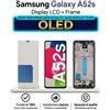 PER SAMSUNG DISPLAY LCD OLED PER SAMSUNG GALAXY A52S 5G SM A528B A528 TOUCH FRAME NERO