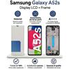 PER SAMSUNG DISPLAY LCD TFT PER SAMSUNG GALAXY A52S 5G SM A528B A528 TOUCH SCREEN FRAME NERO