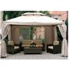 A.C. GAZEBO SAHARA 3X4 MT IN ALLUMINIO PALO 80MM TELI E ZANZARIERE LATERALI DA GIARDI