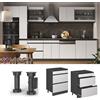 Vicco Credenza di base a cassetto cucina modulare R-Line 60 cm antracite bianco Vicco