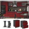 Vicco Credenza di base a cassetto cucina modulare R-Line 60 cm antracite rosso Vicco
