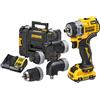 DEWALT TRAPANO A BATTERIA + 4 TESTINE 12V 2*3.0AH - DW DCD703L2T