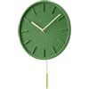 Orologio Da Parete A Pendolo, Superficie Floccata Con Lancette In Ottone,