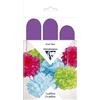 Clairefontaine 395411C - Confezione da 3 pompon in seta da appendere, Ø 30 x 1 + Ø 40 x 2, colore: Viola