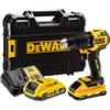 DEWALT WIERTARKO-WKRĘTARKA AKUMULATOROWA UDAROWA 18 V 2*2.0AH - DW DCD709D2T