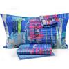 Bassetti Completo Copripiumino Bassetti Big Apple Blu V3 Matrimoniale 100% cotone