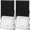 Aigostar Faro led esterno con grande pannello solare，8000mAH，Batteria di 8000mAH,2 Pezzi