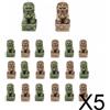 3 X 20 Statuette in Miniatura di Cane Foo Realizzate in Resina Cinese, Piccoli