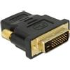 DeLock Adapter DVI 24+1 Male to HDMI Female
