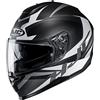 HJC Casco moto HJC C70 TROKY MC5SF, Nero/Bianco, S