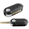 Chiavit Cover Compatibile Chiave Guscio Telecomando Nero 3 Tasti e Lama Fiat