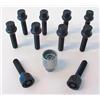 H&R Set Bulloni Ruota sferici R13 M14x1.50 - Lunghezza 33mm - Nero - 10 Pezzi (pe. per VAG) - incl. Bulloni Antifurto