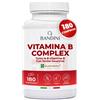 BANDINI ® Vitamina B Complex Alto Dosaggio 180 Compresse vegane (6 Mesi) Con forma