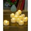 Does not apply Set di 12 candele a LED con timer di 6 ore candele elettriche senza fiamma