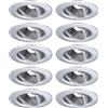 Paulmann 92116 Faretti da incasso kit di 10 orientabili rotondi 90 mm