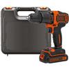 BLACK+DECKER TRAPANO AVVITATORE A PERCUSSIONE 18V BDCHD18K BATTERIA LITIO VALIGE