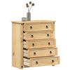 vidaXL Cassettiera Corona 80x40x89 cm in Legno Massello di Pino