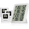 Bresser Termoigrometro Set con 3 Sensori Wireless Temperatura Umidità Display Al