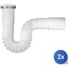 Maryplast 2x TUBO FLESSIBILE GHIERA METALLO 1-1/4 USC. D.40