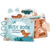 Janod - Libro interattivo a Tema Dinosauri - Spagnolo/Italiano - 18 Pagine di attività per Bambini - Tavola interattiva e Giocattolo educativo per Bambini in età prescolare - dai 3 Anni in su