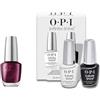 OPI Infinite Shine Vamp Champ | Kit Smalto + Base & Top Coat | Viola Metallico | Smalto Semipermanente a Lunga Durata | 3x15ml