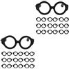 2 PCS Adorabili Mini Occhiali Finti OCCHIES POTO PROPS Minuscoli