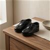 Scarpe da bambola stringate, modello Oxford, con tacco basso