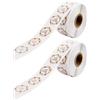 2 Rolls Adesivo Grazie Adesivi Handmade Etichette Adesive Ricompensa