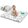 Totsy Baby Tappeto Neonato 100 x 100 cm imbottito per Gattonamento Coperta Gioco pieghevole