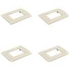 A2ZWORLD 4 Pezzi Placca Plastica Quadrata 3 Moduli Posti Per Scatola 503 Compatibile Con