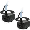 Fadnhys Mini pompa ad acqua sommergibile USB 5 V 1-3 W 200 L/H set di 2 pompe per