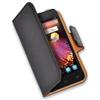 CUSTODIA IN SIMIL PELLE NERA ALCATEL OT6010, ONE TOUCH STAR CON APERTUR CST6010N
