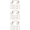 Set of 3 Regolatore Dei Jeans Bottoni Automatici in Perla Accessori