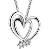 Comete Gioielli Collana Cuore Donna Diamanti Oro Bianco 18 Kt 750 Comete Idea Regalo GLB 751