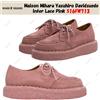 MIHARAYASUHIRO Maison Mihara Yasuhiro Davidsuede Inter pizzo rosa S16FW713