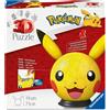 Ravensburger - Puzzleball 72 pezzi: Pokémon Pikachu con orecchie, Puzzle 3d Bamb
