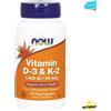 NOW FOODS VITAMIN D-3 & K-2 1000 UI - 120 caps VITAMINA D3 CON K2