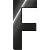Legami - Metal Adhesive Letter, My Initial, Letter F, L MAX 2,5 cm, H 2,5 cm, Cu