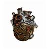 Contenitore Fiori Dettagli Ingranaggi Vaso Steampunk Vintage Toni Bronzo e Rame