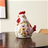 Statuetta Di Gallo In Ceramica, Stile Rustico Nostalgico, Ornamento Vintage