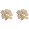 2 PCS Cubi Di Legno Non Rifiniti Mini Blocchi Piccoli Legni Per L'artigianato
