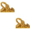 2 pz Serpente Cornucopia Figurine Resina Serpente Cornucopia Festival di