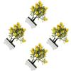 4 Pack Bonsai Finti Albero Di Limone Artificiale Decorazione Dell'albero