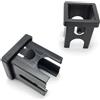 Manicotto adattatore tubo quadrato da 50mm a 40mm plastica nera per prolunga tel