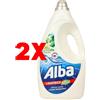 ALBA 2 X ALBA Detersivo Liquido per Lavatrice Iris e Fiori Bianchi 3000 ml - 60 Lava